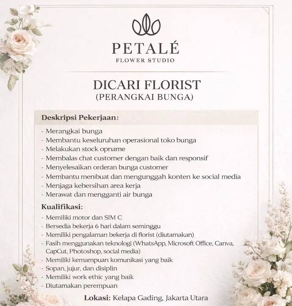 Florist Perangkai Bunga