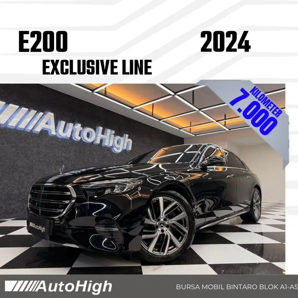 DP10% [Km7.000] E200 Exclusive 2024 Black Reg 2025 #AUTOHIGH