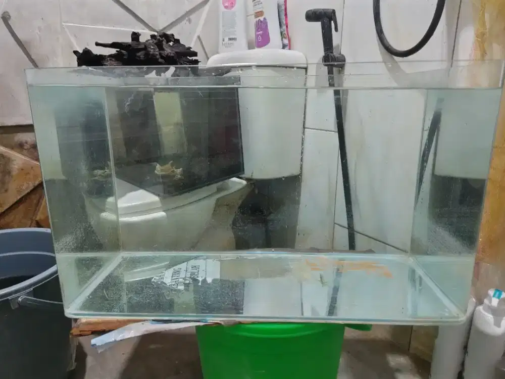 Paket 3 Aquarium kaca bening melengkung