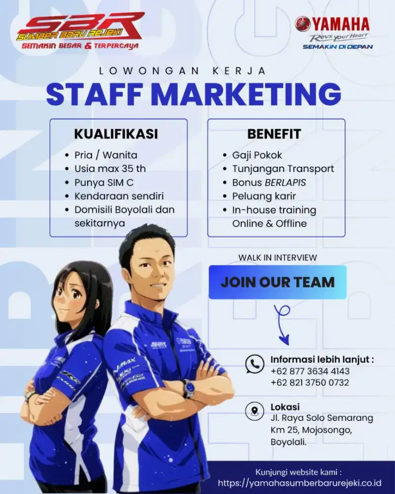 LOKER MARKETING YAMAHA