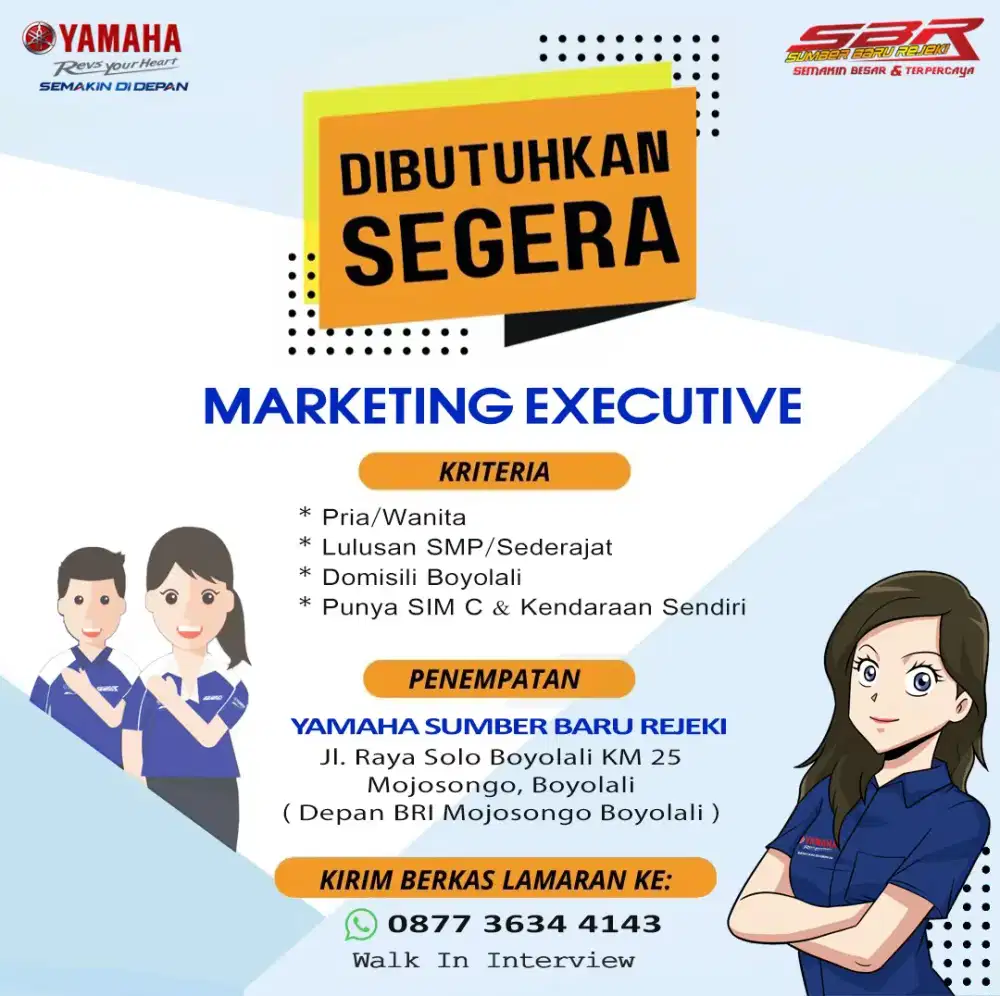 LOKER SALES YAMAHA