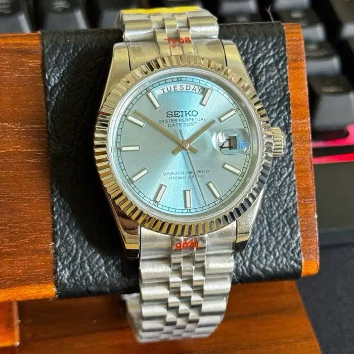Seiko Custom Daydate Ice Blue Automatic Exclusive Datejust