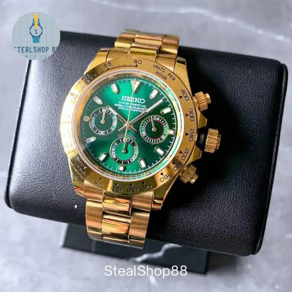 Seiko Daytona Green JohnMayer Gold VK63
