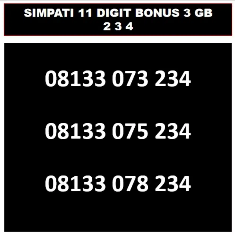 SimPATI 11 digit