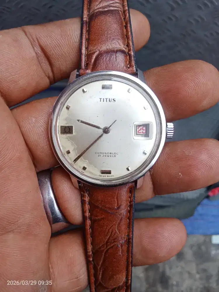 Jam Titus chronobloc manual wending vintage antik original