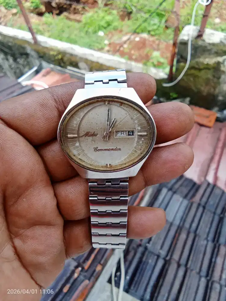 Jam mido commander telor otomatis vintage antik