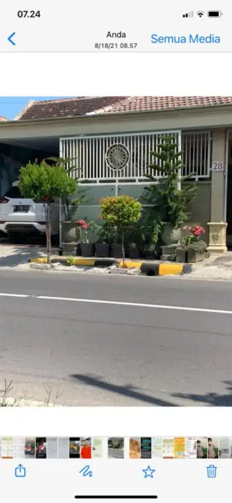 Rumah jl. Hayam Wuruk kota Madiun, 2 lantai, depan Bluder Cokro Madiun
