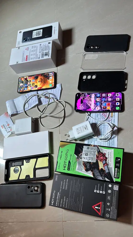 Bekas Jual Xiaomi 12t mulus fullset dan infinix hot 60 pro fullset
