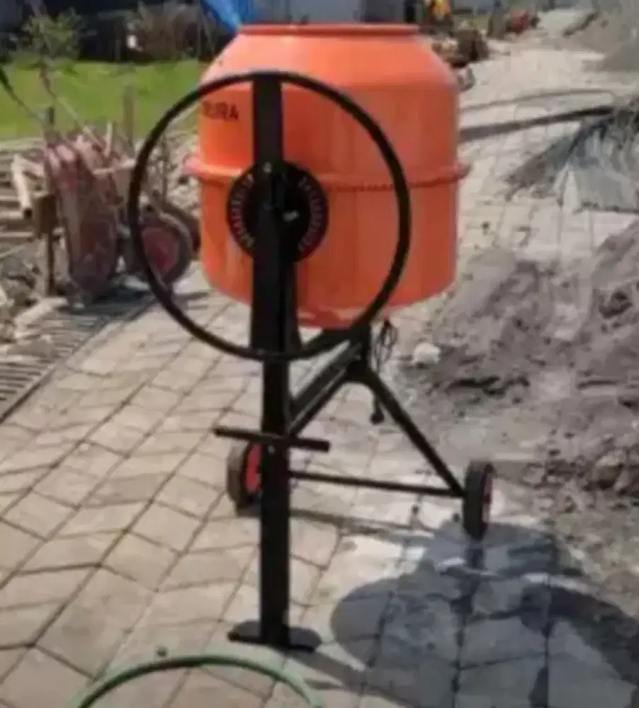 (KRANGGAN TEKNIK)molen semen elektrik 200 liter concrete mixer semen