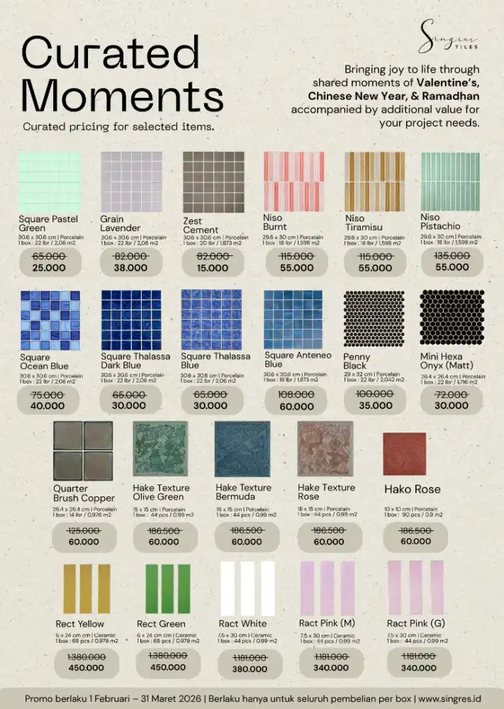 Keramik/mosaik khusus kolam renang