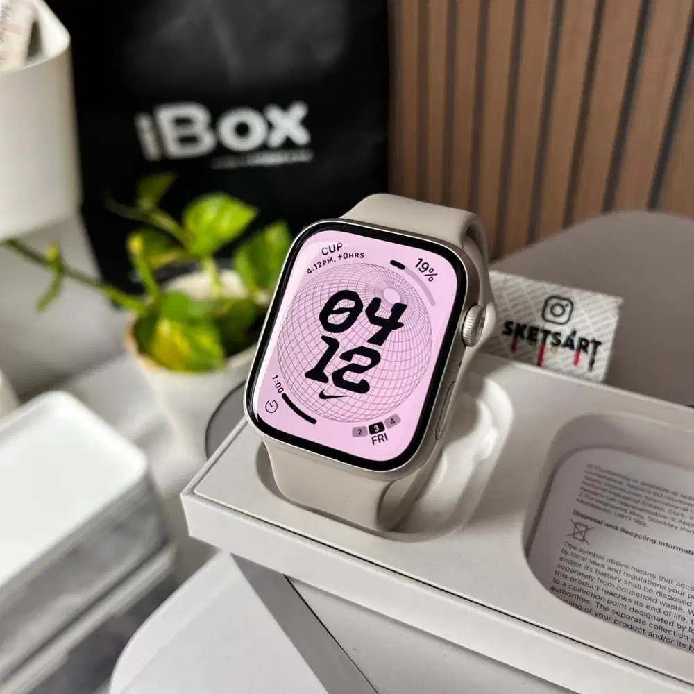 Apple Watch Series 9 45mm iBox Starlight iwatch Battery Health 97%