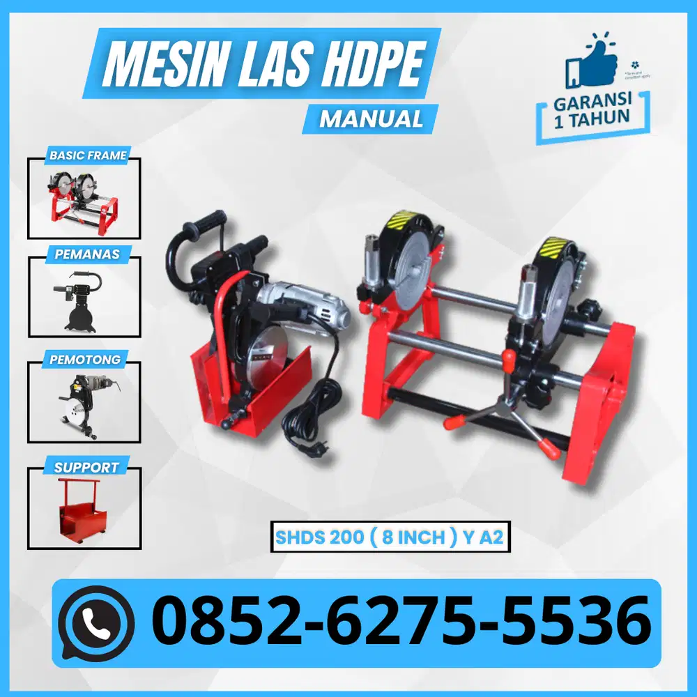Mesin Penyambung Las Pipa Hdpe SHDS 200MM Y 2 - Pengelas Pipa 50-200mm