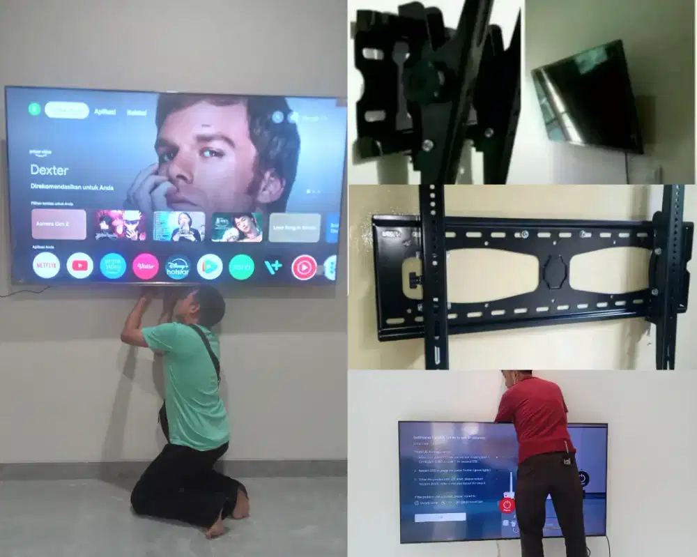 Braket +pasang atau jasa pasang terima rapih breket bracket led tv