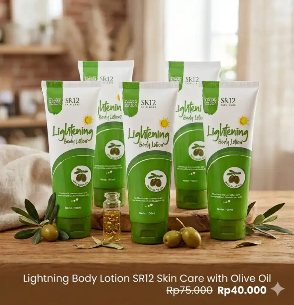 Lightning Body Lotion Skin Care Olive Oil Whitening Cream 100ml