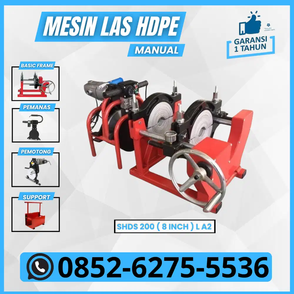 Mesin Pemanas Pipa Hdpe SHDS 50-160MM L 2 - Mesin Las Hdpe 8 Inch