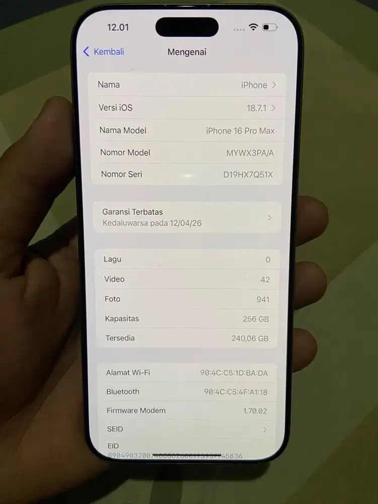 IPHONE 16 PROMAX 256GB IBOX