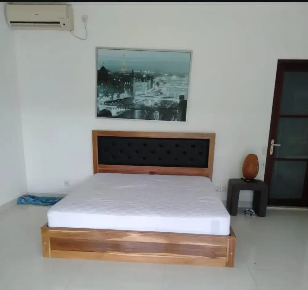 Dipan minimalis kayu jati