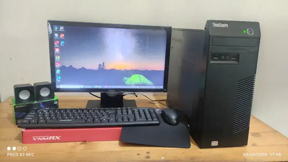PC BUILD UP LENOVO CORE I5-2400, RAM 8GB (120+500GB) LED 20 INC