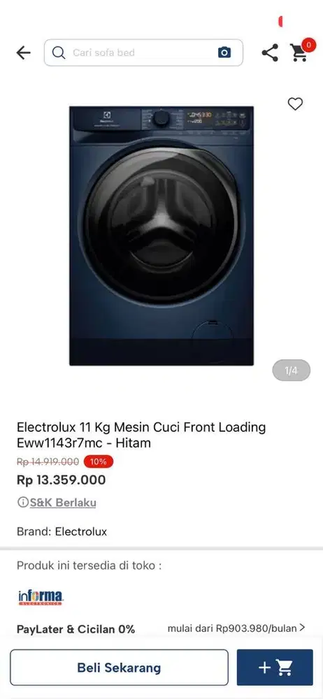 mesin cuci electrolux 11kg
