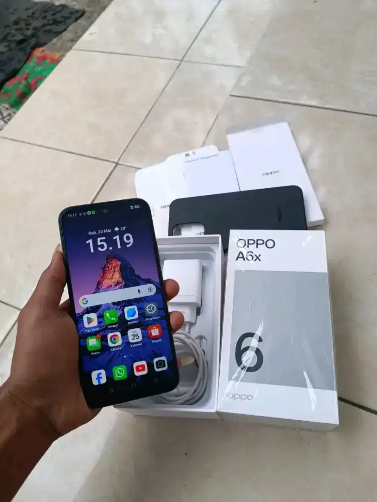 Oppo A6X 4+4/128 Fullset, garansi on panjang. Like new