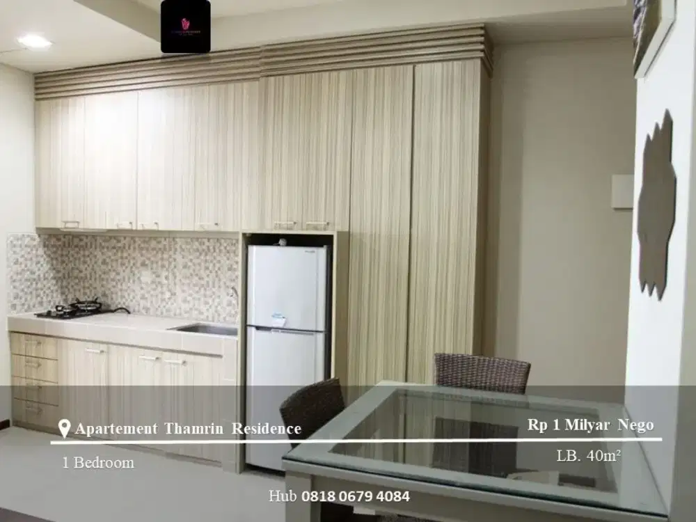 Dijual Apartement Thamrin Residence Furnished 1BR Mid Floor