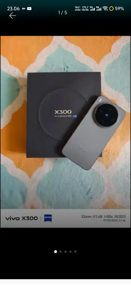 Vivo X300 16/512GB  full set baru 2 bulan bon pembelian ada