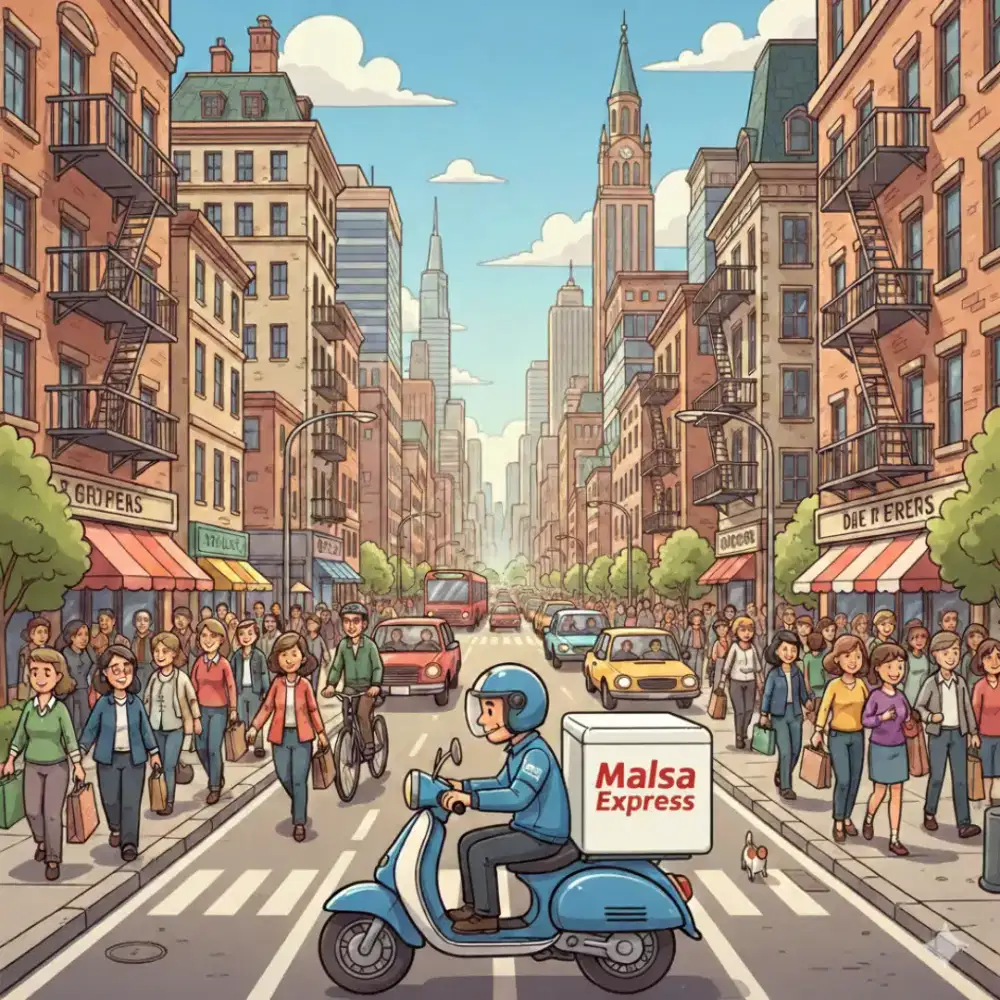 Kurir part time pagi saja antar nasi catering