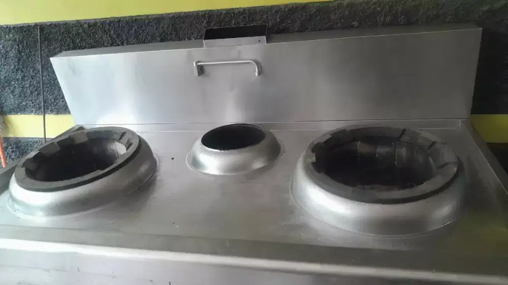 Kompor Kwali Range 2 tungku high pressure plus blower bagus normal