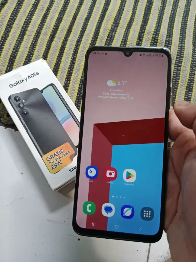 Samsung galaxy A05s ram 6/128 gb fullset nominus siap pakai gan