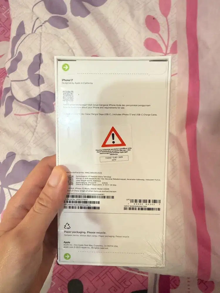 Dijual Iphone 17 256 GB Baru