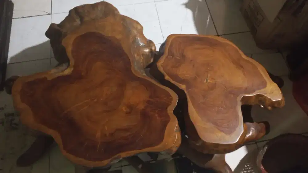 Meja jati akar,tua dan unik