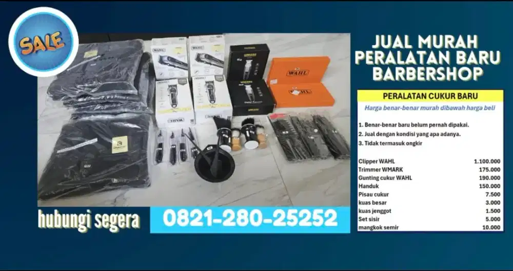 Jual Peralatan Baru Barbershop Super Murah