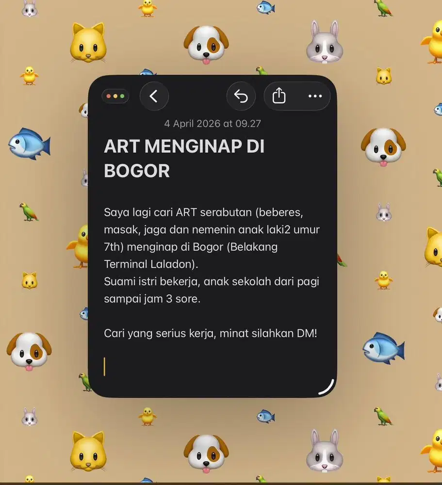 CARI ART MENGINAP BOGOR