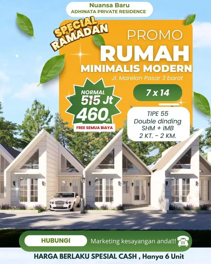 RUMAH MEWAH KEKINIAN DI MARELAN 400JUTAAN SAJA