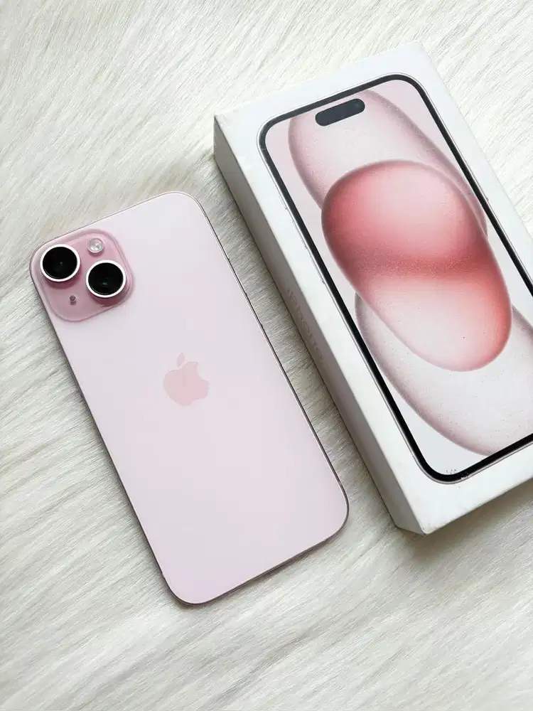 Iphone 15 128gb pink, resmi iBox (like new)