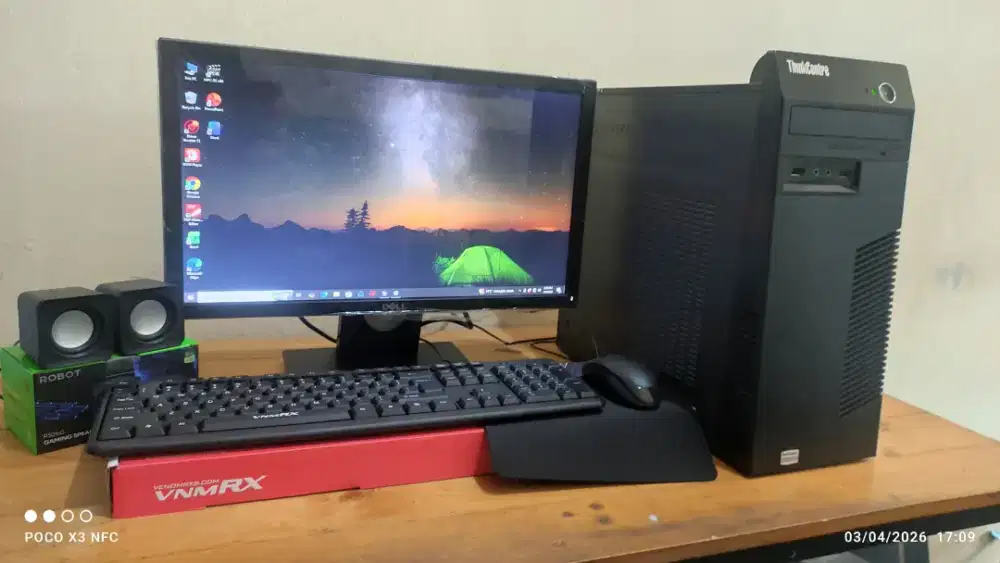 PC BUILD UP LENOVO CORE I5-2400, RAM 8GB (120+500GB) LED 20 INC