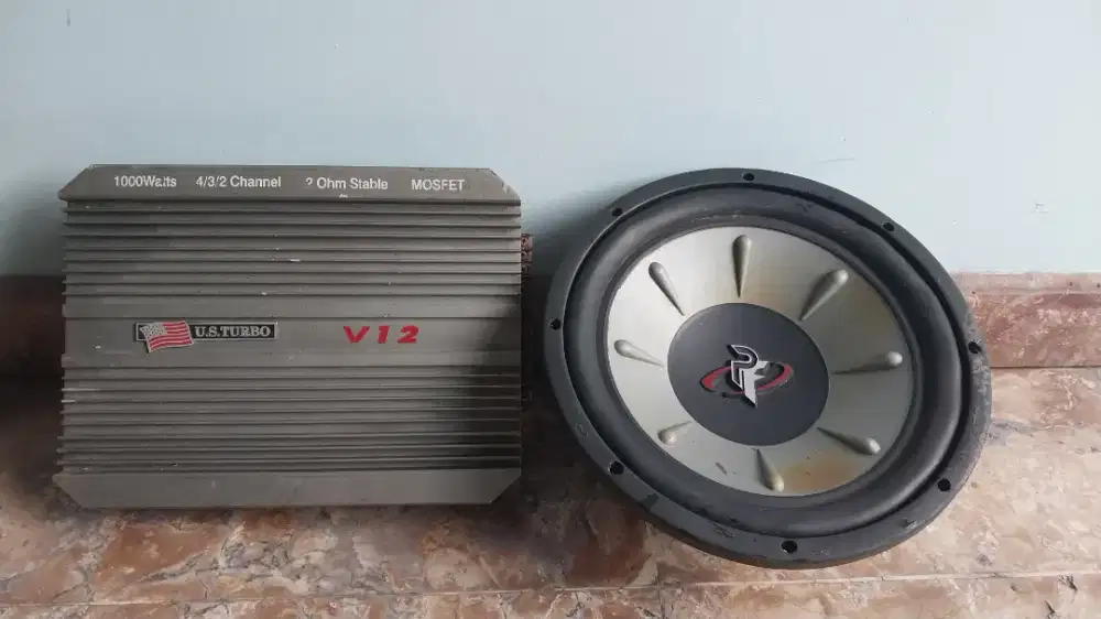 Power 4 chanel plus subwofer 12 harga 450 rb