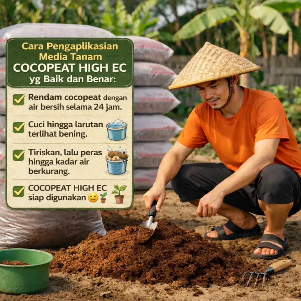 Masih pakai tanah biasa? coba media tanam Cocopeat tuk hasil maksimal