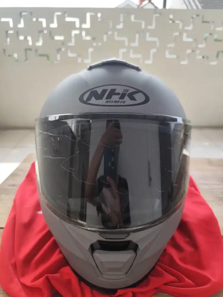 Motor Helm NHK Mark 1 Double Visor Gray Doff Size XL Not INK Arai KYT