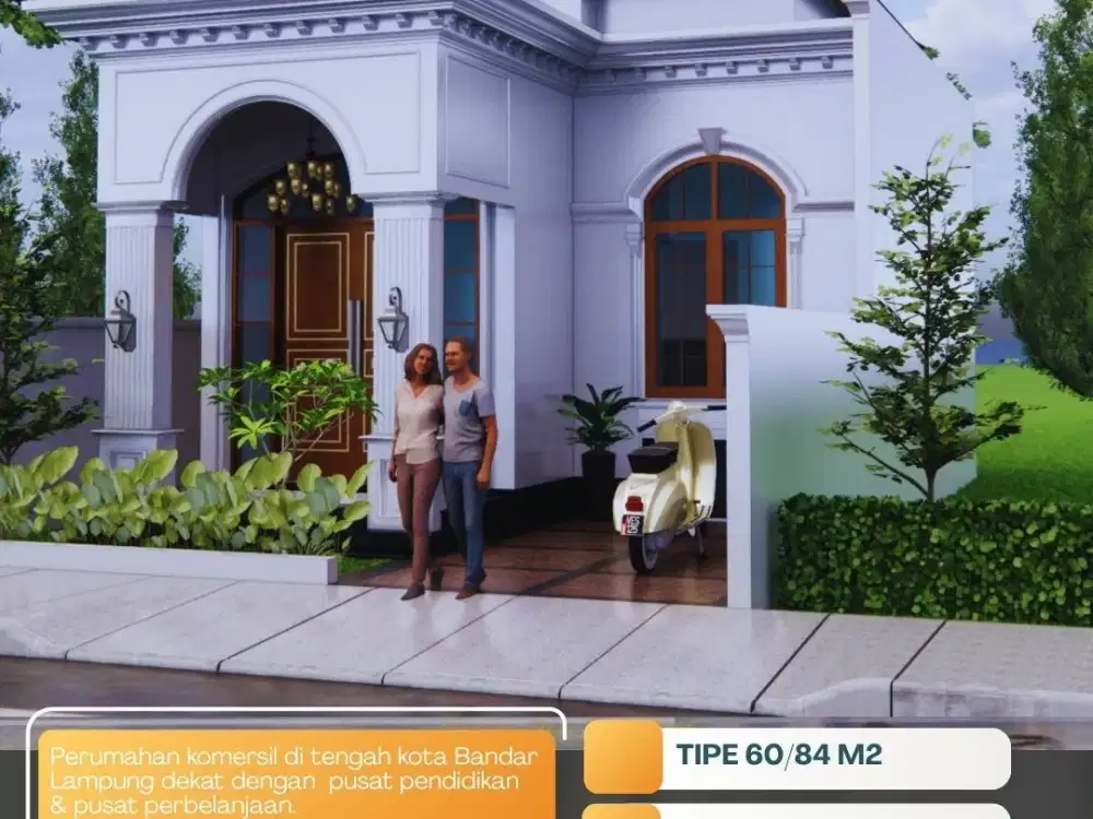 RUMAH PINGGIR JALAN UTAMA KEMILING DEKAT BALAI KRAKATAU BEBAS BANJIR SHM