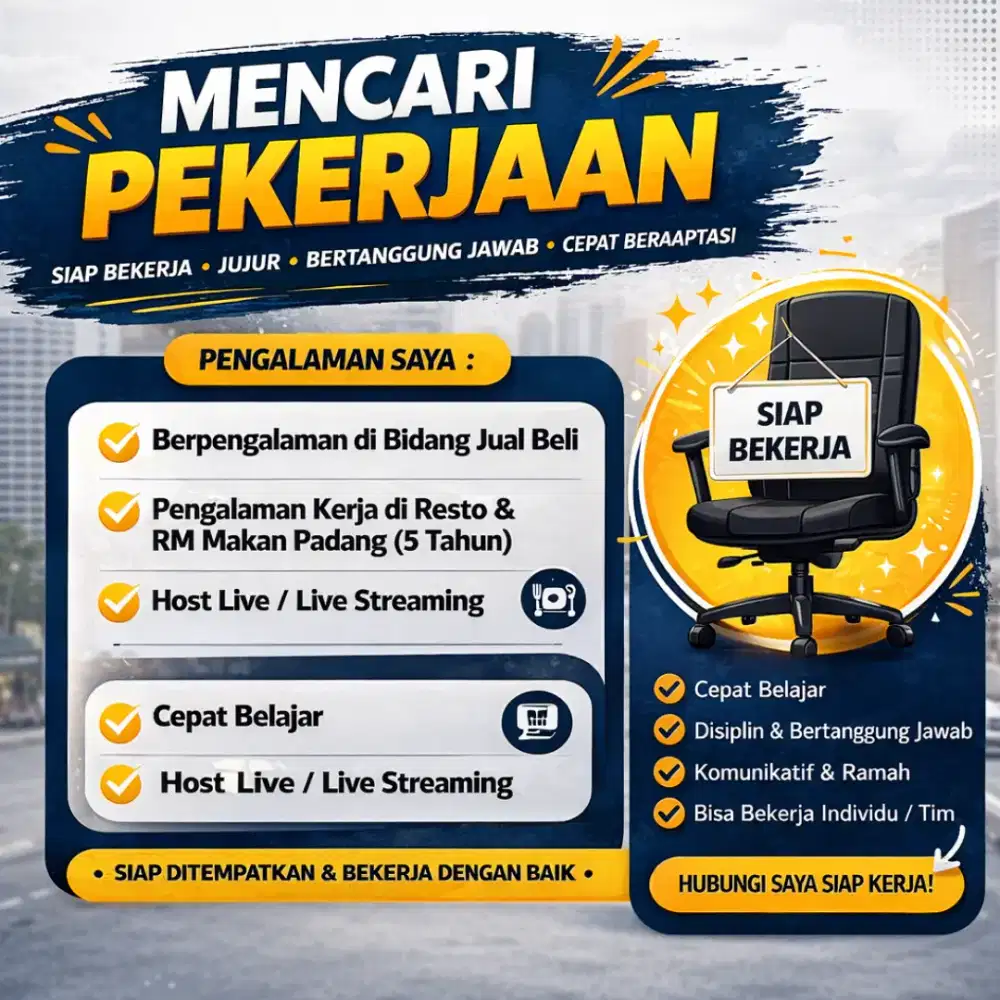 Saya memiliki bnyk pengalaman.