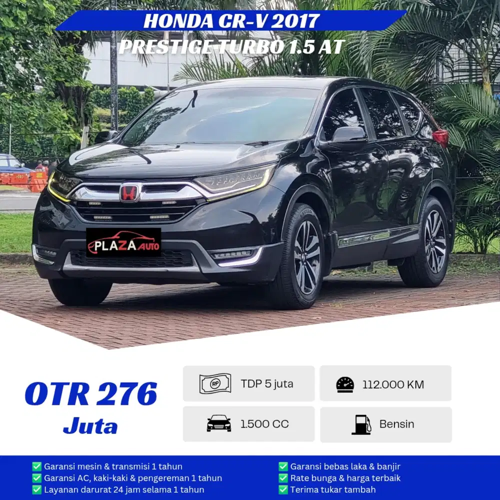 Honda CR-V 2017
Prestige Turbo 1.5 Automatic
Panoramic Sunroof