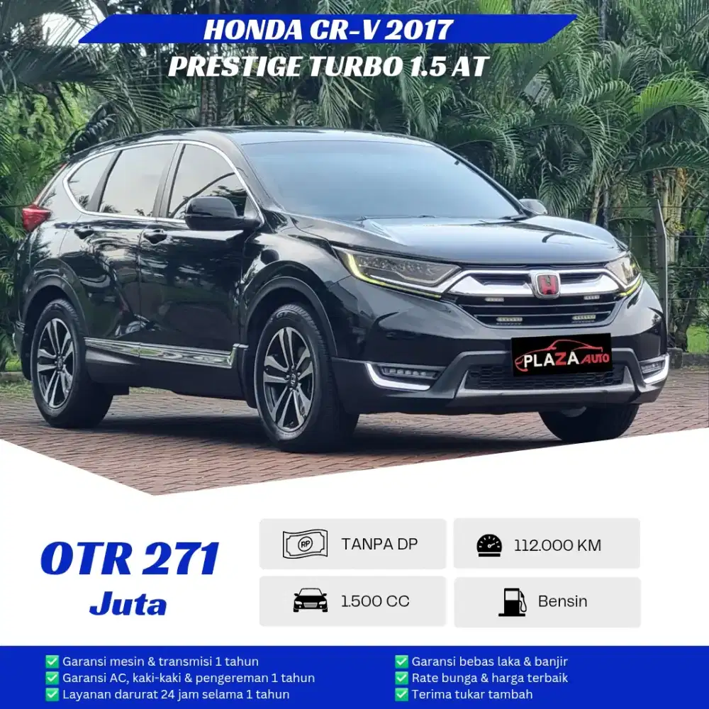 Honda CR-V 2017
Prestige Turbo 1.5 Automatic
Panoramic Sunroof
No DP