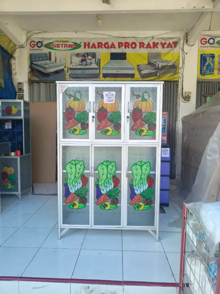 Distrindo _ Rak Piring 3Pintu Obral Disply Bahan Aluminium