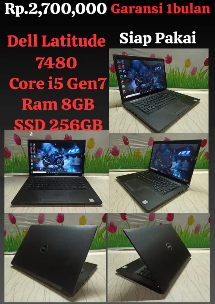 Dell Latitude 7480 Core i5 Gen7 Ram 8GB SSD 256 GB