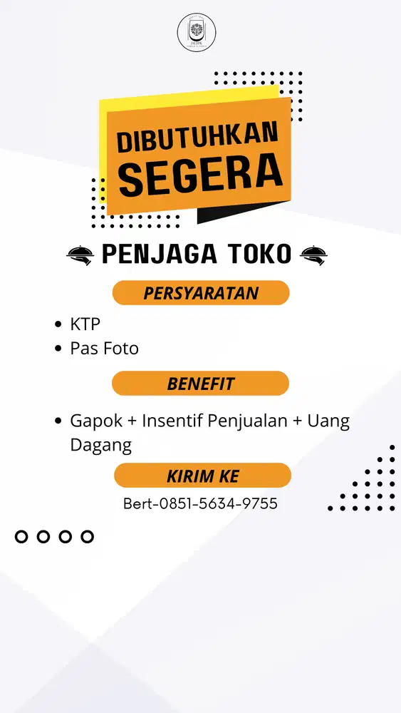 Lowongan Kerja Penjaga Toko Pamulang Pondok Cabe