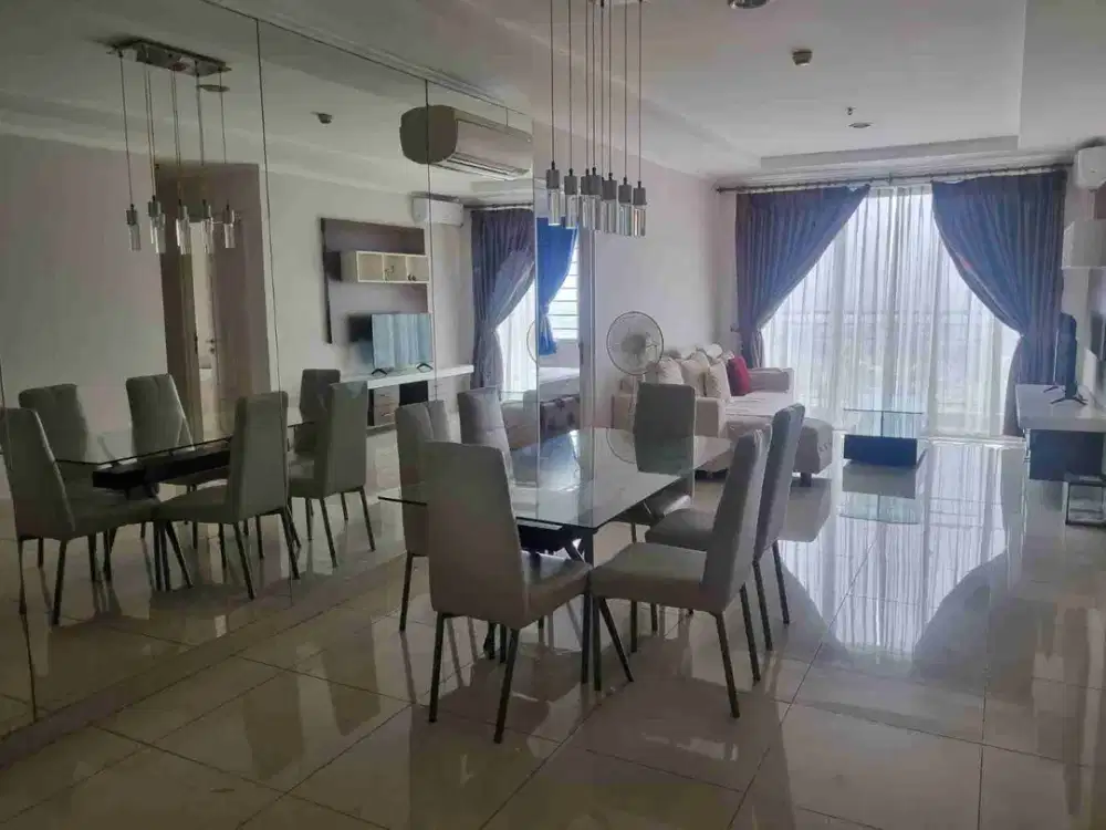 dijual apartemen frenchwalk 3br evian full furnished renov