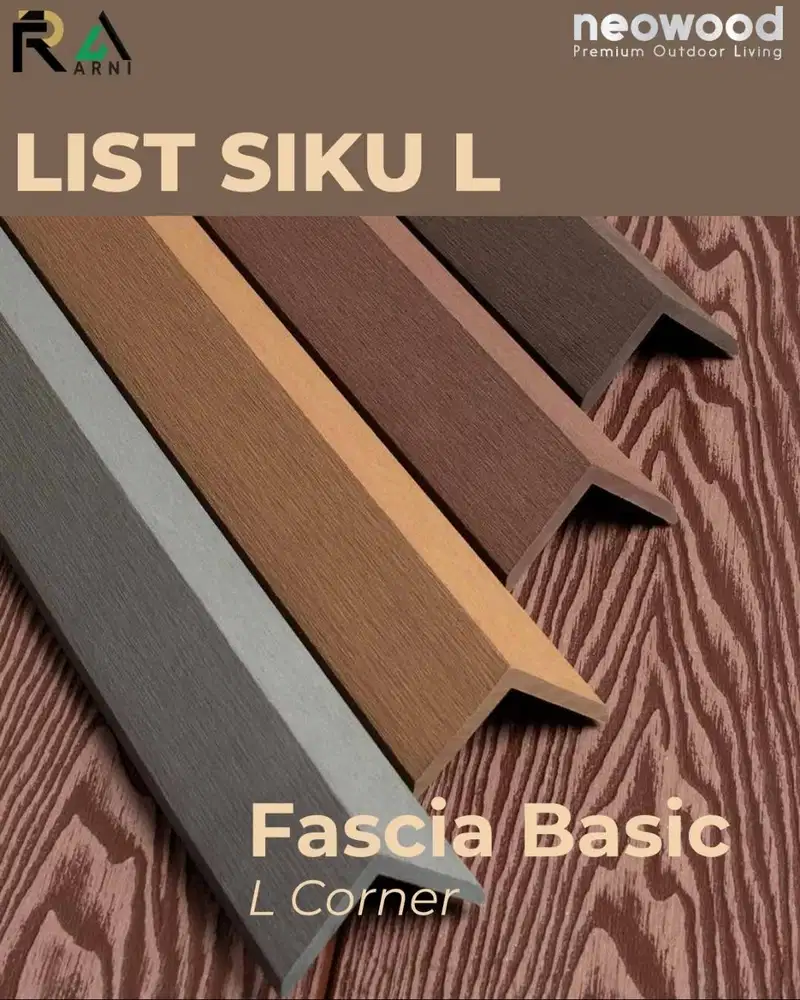 List Siku L Decking WPC 50x50 mm Panjang 2900mm | Finishing Rapi Sudut