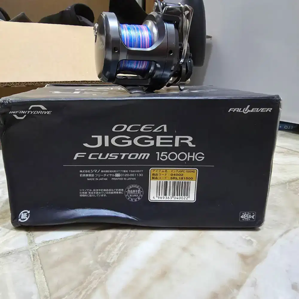Ocea jigger oj overhead shimano 1500 lever drag handle kanan