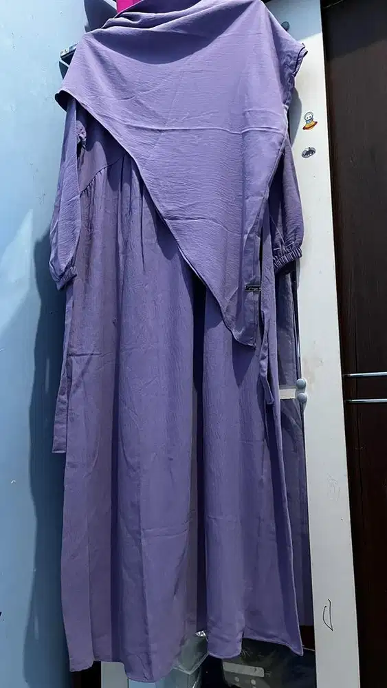 Gamis ungu ukuran L